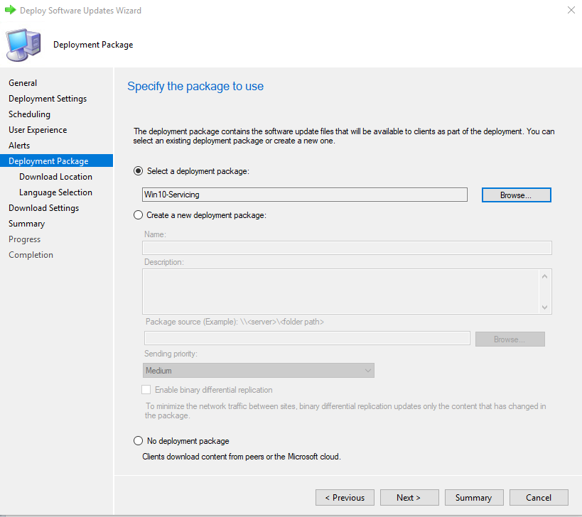 Windows 10 1903 deployment package
